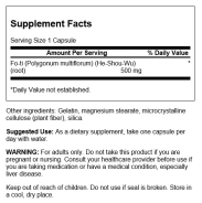 Swanson, Fo-Ti (He-Shou-Wu) - 500mg - 60 Kapseln