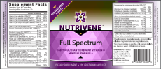 Nutrivene, Full Spectrum Daily Multi Antioxidant Formula, 120 veg. Kapseln