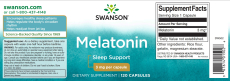 Swanson, Melatonin, 3mg, 120 Kapseln
