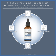 Bergen Vitamin D3 Flüssig 5000 IE, 50ml
