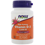 NOW Foods, D3, 2000 IU (2-tagesdosis), 120 Softgels
