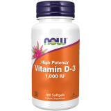 Now Foods, Vitamin D-3, 1000 IU, 180 Softgels