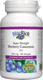 Natural Factors, BlueRich, Super Strength, extrastarkes Blaubeerkonzentrat, 500 mg, 90 Softgels