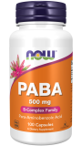 PABA 500mg (Para-aminobenzoic Acid) - 100 Caps