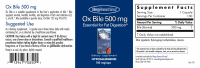 Allergy Research Group, Ox Bile, Ochsengalle, 500 mg, 100 pflanzliche Kapseln